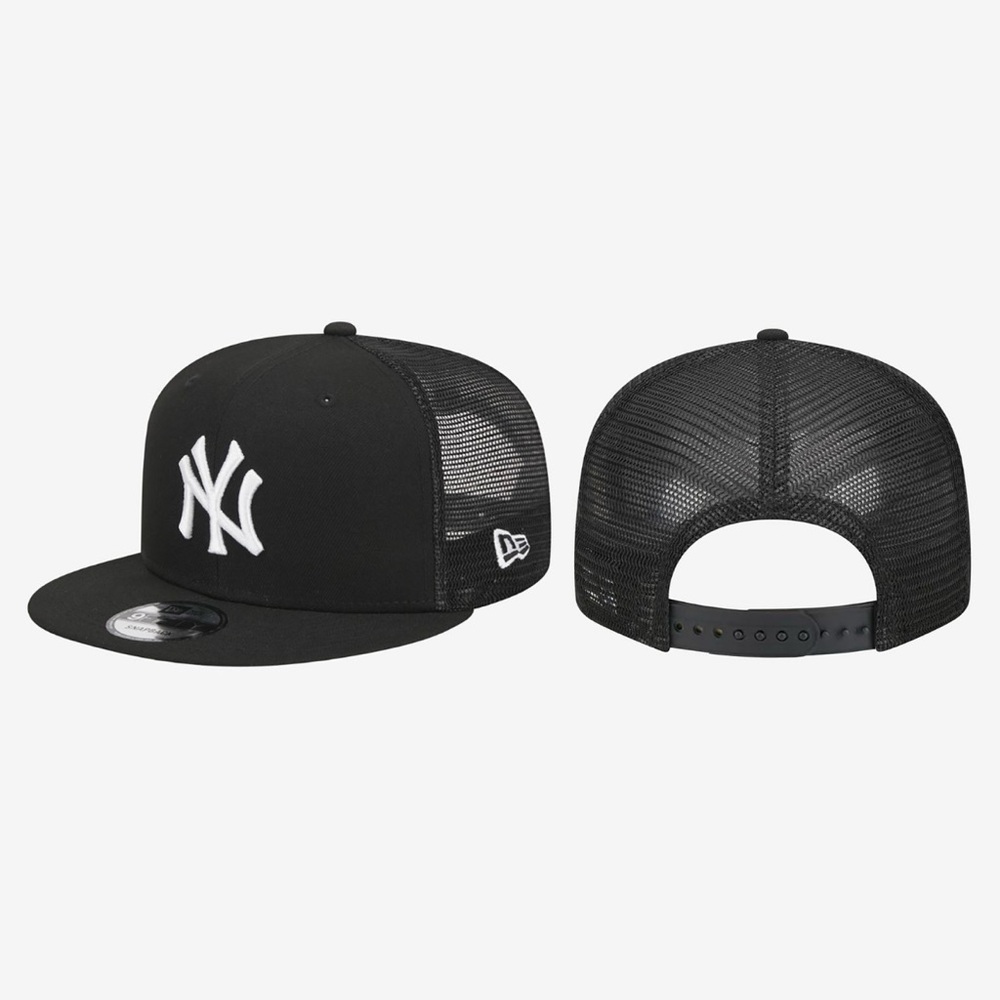 NEW ERA- MLB Baseball Hat - New York Yankees 9FIFTY Snapback Trucker Cap - Black